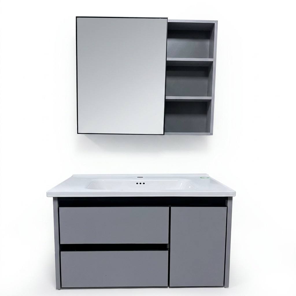 Home Bathroom Vanity Combo - خزانة حمام عصرية صديقة للبيئة مثبتة