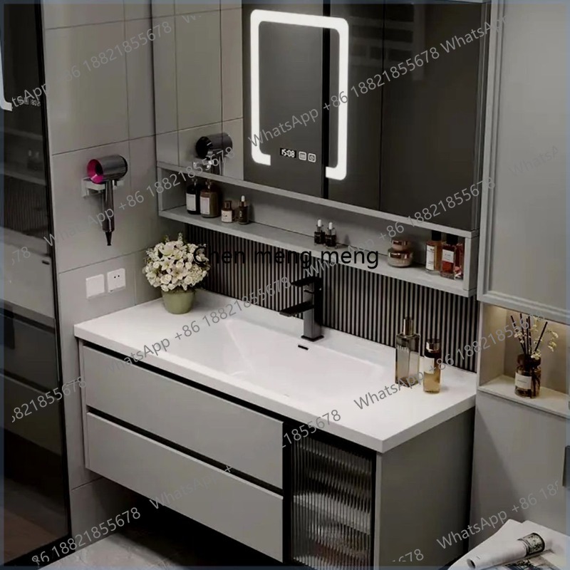 خزانة تخزين للحمام مع مرآة ومل - مراجعة Home Bathroom Vanity Combo وسعره