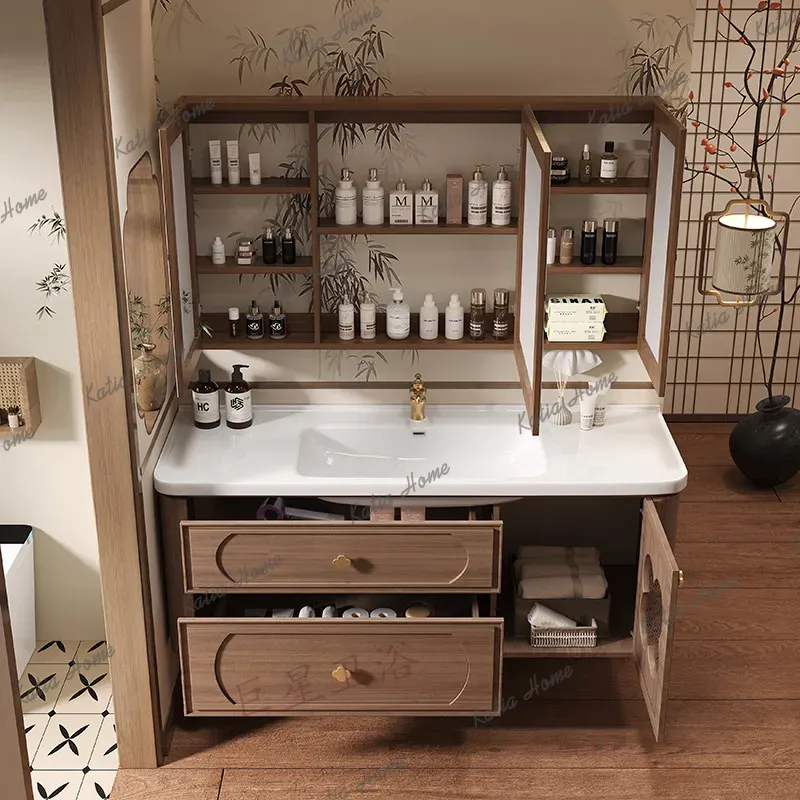 خزائن حمام YJ، خزائن مكياج، خز - مراجعة Home Bathroom Vanity Combo وسعره